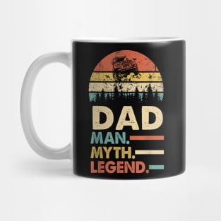 Dad Man Myth Legend Vintage Jeep For Mens Papa Father's Day Jeep gift Mug